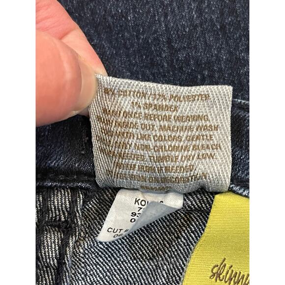 Sonoma Girls Youth Jeans Blue Size 7 Skinny Dark  5 Pockets - Picture 8 of 8